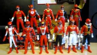 Review Forever Red Sentai Hero Vinyl Figures of Red Senshis Set GaorangerGokaiger [upl. by Ylehsa230]