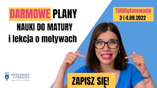 TURBOplanowanie  bezpłatne zajęcia dla maturzystów i planery nauki do matury 2023 [upl. by Auqenehs]