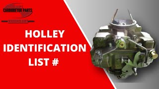 Holley 1940 Carburetor Identification [upl. by Colson869]