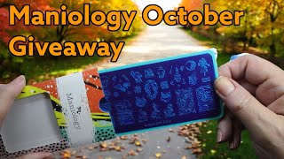 October Giveaway 3 Maniology Plates amp Stamper [upl. by Sitof277]