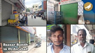 Hyderabad Shops close in protest against Raja Singh remarks [upl. by Akeihsal]