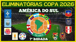 ELIMINATÓRIAS COPA 2026  AMÉRICA DO SUL  7ªRODADA RESULTADOS E CLASSIFICAÇÃOtabelaeliminatorias [upl. by Ellebasi]