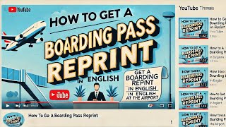 49⏰How to Get a Boarding Pass Reprint in English at the Airport [upl. by Derzon]