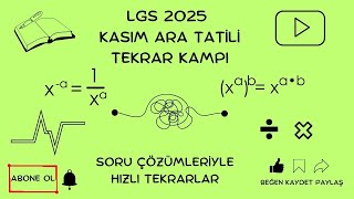 LGS 2025 Kasım Ara Tatili  Soru Çözümleriyle Hızlı Tekrar Kampı üslüifadeler  3 [upl. by Ardnnaed]