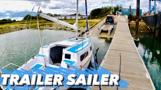 HOW TO LAUNCH A TRAILER SAILER SOLO Sailing Meraki  Ep48 [upl. by Suzy]