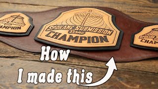 Start to finish making a leather Championship belt [upl. by Eedrahc]