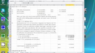 Calcolo TFR con Excel [upl. by Elwina]