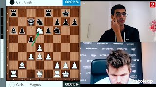 quotI missed that that was so simplequot  Magnus Carlsen vs Anish Giri [upl. by Eyaj859]