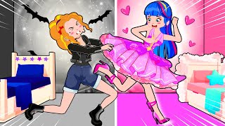 BLACK Vs PINK PRINCESS BATTLE Who will be the Winner  Poor Princess Life Animation [upl. by Demetra320]