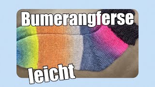 Bumerangferse ganz leicht stricken ohne Löcher ohne shadow wraps [upl. by Featherstone361]