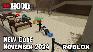 Roblox Da Hood New Code November 2024 [upl. by Fanchie]