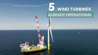 Vineyard Wind 1 5 turbines operating [upl. by Yvad8]