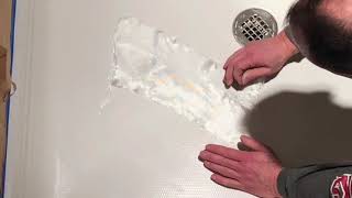 How To Repair A Cracked Shower Base Freedom Finishes Refinishing Products LLC [upl. by Pandora721]