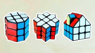 HACIENDO 3 MODS FÁCILES del CUBO DE RUBIK sólo combinando piezas [upl. by Earal]