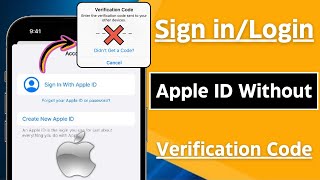 How to Sign in Apple ID Without Verification Code on iPhone  2024 [upl. by Sherlock413]