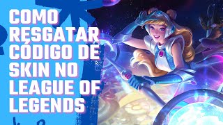 LEAGUE OF LEGENDS  COMO RESGATAR SKIN DE CÓDIGO VALE PRESENTE GIFT CARD DO JEITO CERTO  TUTORIAL [upl. by Olli]