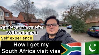 South Africa visit visa from Pakistan  how I get my visa without agent  self experience [upl. by Novehs]