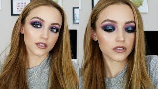 Purple amp Blue Glitter  Makeup Tutorial [upl. by Erelia]