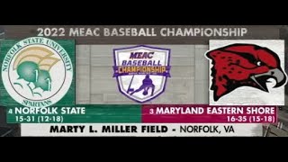 Game 2 MEAC Baseball Norfork vs MESU [upl. by Tenneb]