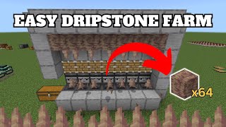 SIMPLE and AUTOMATIC Dripstone Farm Tutorial for Minecraft 120 [upl. by Merton940]