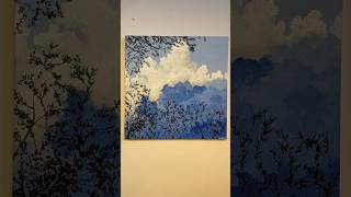 Easy acrylic tutorial painting clouds [upl. by Carothers408]