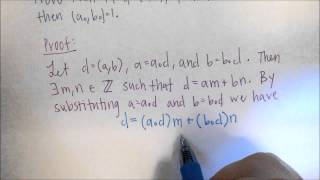 Abstract Algebra Proof with GCD and Divisibility [upl. by Ayitahs45]