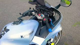 Kawasaki ZZR 1200 ZZR 1200 Dominator exhaust muffler sound db killer removed Full throttle [upl. by Junia]