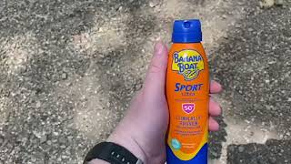 Banana Boat Sport Ultra SPF 50 Sunscreen Spray Twin Banana Boat Sunscreen Spray SPF 50 Review [upl. by Akital]