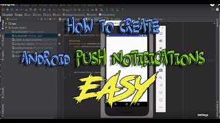 Create Push Notification in android EASY using oneSignal service [upl. by Januisz]