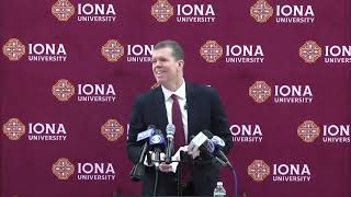 INTRODUCTORY PRESS CONFERENCE Iona Director of Athletics Matt Glovaski and MBB HC Tobin Anderson [upl. by Evin]