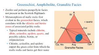 Lecture 26 Metamorphic Facies part 2 [upl. by Lehcsreh]