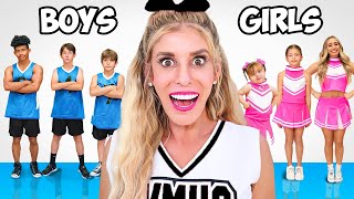 Ages 118 Girls Vs Boys CHEERLEADING Tournament [upl. by Bogoch]