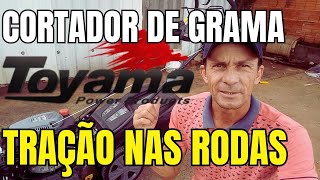 CORTADOR DE GRAMA COM TRAÇÃO NAS RODAS É DA TOYAMA [upl. by Ellehcen837]