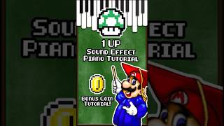 Learn the Super Mario 1Up amp Coin Sound Effect on Piano in 30 seconds [upl. by Nedrud836]