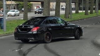 BEST OF Mercedes AMGs Leaving Carmeet 2019  EPIC Burnouts Donuts Accelerations Fails etc [upl. by Aicnelav]