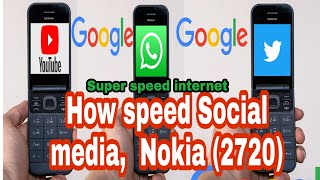 Nokia 2720 Flip 4G  Nokia 2720 WhatsApp  Nokia 2720 YouTube  Nokia 2720 Social media  Test All [upl. by Ronald]