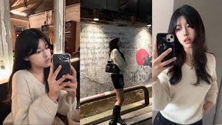 vlog  07년생 명동 브이로그 🍁• 일상 • 웜톤메이크업• 학생브이로그 • 무쌍메이크업 [upl. by Aibos]