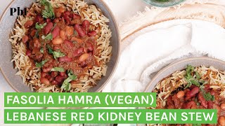 Vegan Lebanese Fasolia Hamra Red Kidney Bean Stew [upl. by Ahsart182]