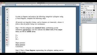 Example 3 Part 1 Reducing a Categorical Syllogism to Three Terms [upl. by Aissak647]