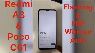 Redmi A3 amp Pcoc C61 FRP Remove and Flashing without Auth ll GSM TEAM llTech Life info [upl. by Chauncey700]