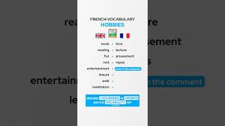 Hobbies French Vocabulary 🇫🇷 [upl. by Michaelina]