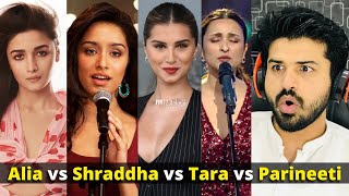 Pakistani React on Alia vs Shraddha vs Tara vs Parineeti  Who Sings Well  Reaction Vlogger [upl. by Merow]