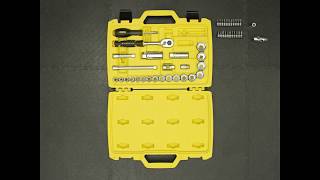 STANLEY® FATMAX® 14quot 120 Tooth Ratchet and Socket Set with accessories 42 pieces [upl. by Akerue]