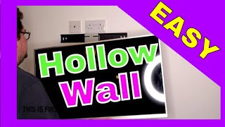 Easy Fitting a TV securely to a hollow plasterboard wall with ultra thin bracket [upl. by Ignacius]