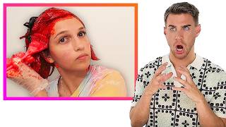 Hairdresser Reacts To DIY Cherry Cola Hair Makeovers [upl. by Ayotol990]