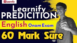 SSLC Onam Exam Learnify English Prediction 60Mark Sure learnifysslc [upl. by Sauncho]