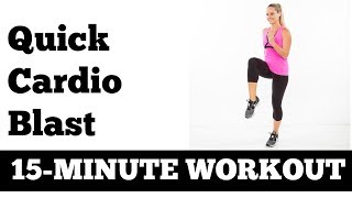 15Minute Quick At Home Fat Burning Cardio Blast  No Equipment Needed [upl. by Enyrb]