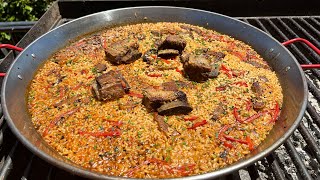 Paella Criolla❓ Restos de Asado con arroz Una buena forma de aprovechar🔥💪 [upl. by Inaleon]