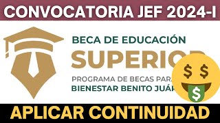 ¿Cómo Aplicar CONTINUIDAD en la Beca Jóvenes Escribiendo el Futuro 2024 [upl. by Negeam]