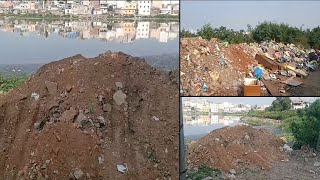 Hyderabad Shah Hatim lake dying slowly with loads of debris [upl. by Lam498]